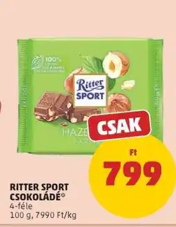 PENNY RITTER SPORT Csokoládé ajánlat