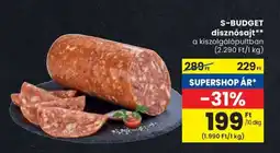Spar S-BUDGET disznósajt ajánlat