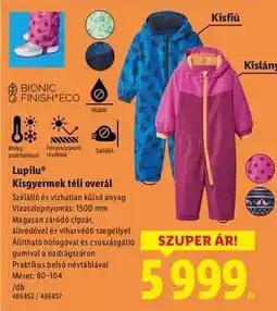Lidl Lupilu Kisgyermek téli overál ajánlat