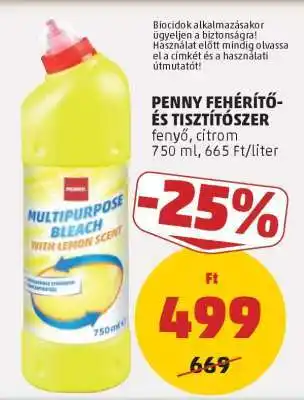 PENNY PENNY Fehérítő- és tisztítószer ajánlat