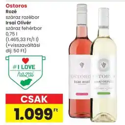 Spar Ostoros Rozé / Irsai Olivér ajánlat