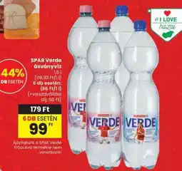 Spar SPAR Verde ásványvíz ajánlat
