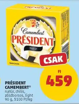 PENNY PRÉSIDENT CAMEMBERT ajánlat