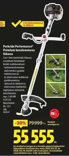 Lidl Parkside Performance Prémium benzinmotoros fűkasza ajánlat