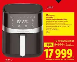 Lidl Masterpro XL digitális forrólevegős fritőz ajánlat