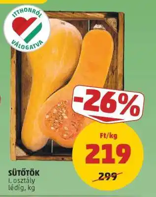 PENNY Sütőtök ajánlat