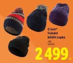Lidl Crivit Felnőtt kötött sapka ajánlat