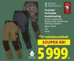 Lidl PARKSIDE Férfi bélelt munkásnadrág ajánlat