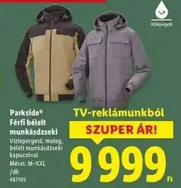 Lidl PARKSIDE Férfi bélelt munkásdzseki ajánlat