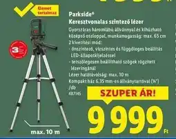 Lidl Parkside Keresztvonalas szintező lézer ajánlat