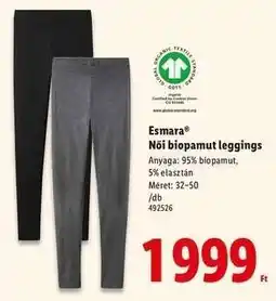 Lidl ESMARA Női biopamut leggings ajánlat
