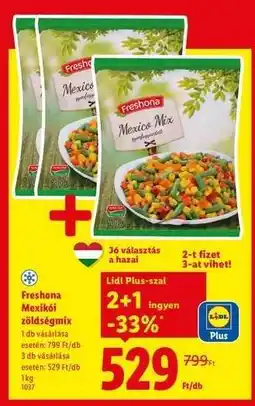 Lidl Freshona Mexikói zöldségmix ajánlat