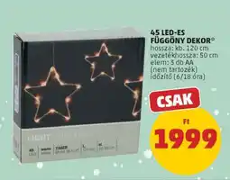 PENNY 45 LED-ES FÜGGÖNY DEKOR ajánlat
