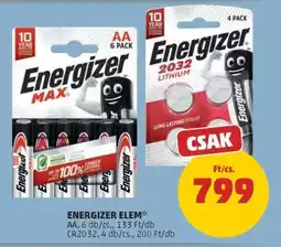 PENNY Energizer elem ajánlat