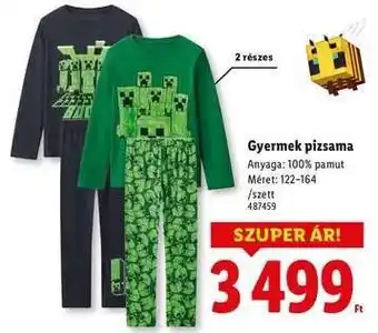 Lidl Gyermek pizsama ajánlat