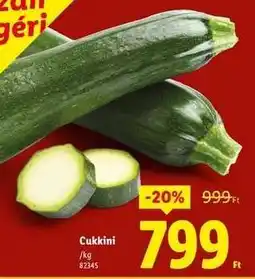 Lidl Cukkini ajánlat