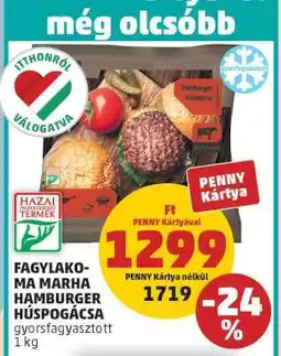 PENNY Fagylakoma Marha Hamburger Húspogácsa ajánlat