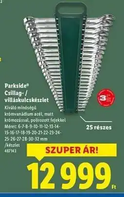Lidl PARKSIDE Csillag- / villáskulcskészlet ajánlat