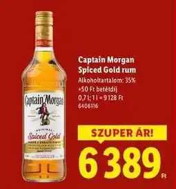 Lidl Captain Morgan Spiced Gold rum ajánlat