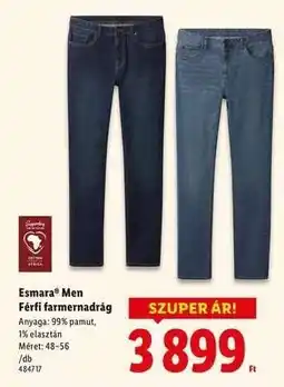 Lidl Esmara Men Férfi farmernadrág ajánlat