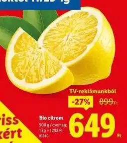 Lidl Bio citrom ajánlat