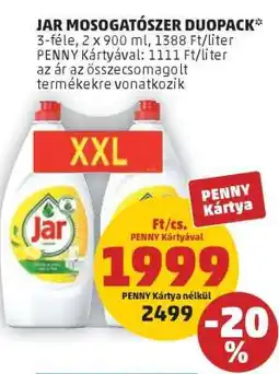 PENNY JAR Mosogatószer Duopack ajánlat
