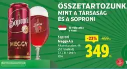Lidl Soproni Meggy Ale ajánlat