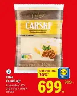Lidl PILOS Carski sajt ajánlat
