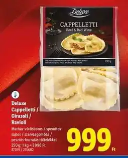 Lidl Deluxe Cappelletti / Girasoli / Ravioli ajánlat