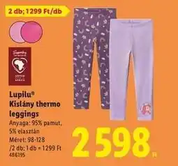 Lidl LUPILU Kislány thermo leggings ajánlat