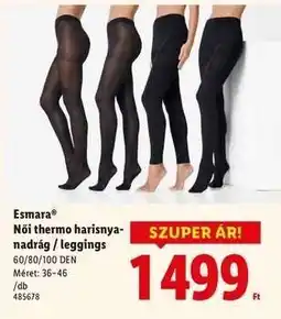 Lidl esmara Női thermo harisnya-nadrág / leggings ajánlat