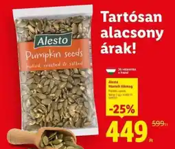 Lidl Alesto Hántolt tökmag ajánlat