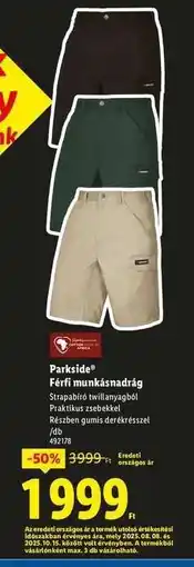 Lidl PARKSIDE Férfi munkásnadrág ajánlat