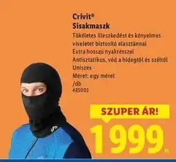 Lidl Crivit Sisakmaszk ajánlat
