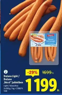 Lidl Dulano Light / Dulano „Bécsi” juhbélben ajánlat