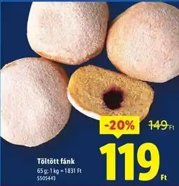 Lidl Töltött fánk ajánlat