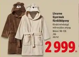 Lidl Livarno Gyermek fürdőköpeny ajánlat