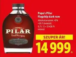 Lidl Papa's Pilar Flagship dark rum ajánlat