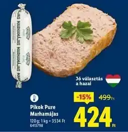 Lidl PIKOK PURE Marhamájas ajánlat