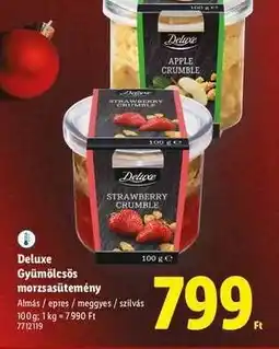 Lidl Deluxe Gyümölcsös morzsasütemény ajánlat