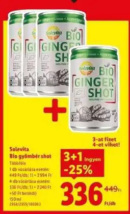 Lidl SOLEVITA Bio gyömbér shot ajánlat