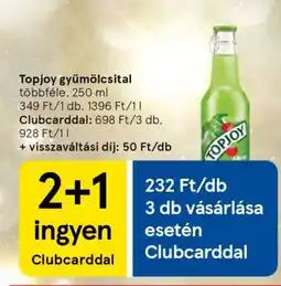 Tesco Topjoy gyümölcsital ajánlat