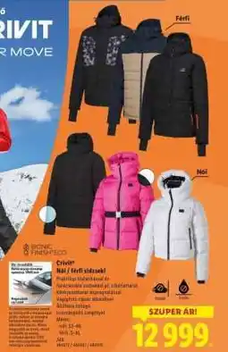 Lidl CRIVIT Női / férfi sídzseki ajánlat
