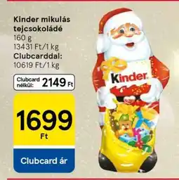 Tesco Kinder mikulás tejcsokoládé ajánlat