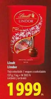 Lidl LINDT LINDOR ajánlat