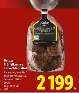 Lidl Deluxe Trüffelkrémes csokoládépraliné ajánlat