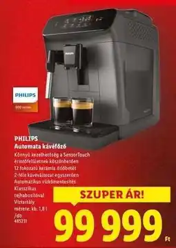 Lidl PHILIPS Automata kávéfőző ajánlat
