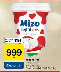 Tesco MIZO Tejföl ajánlat
