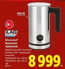 Lidl Silvercrest Nemesacél tejhabosító ajánlat