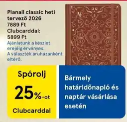 Tesco Planall classic heti tervező 2026 ajánlat